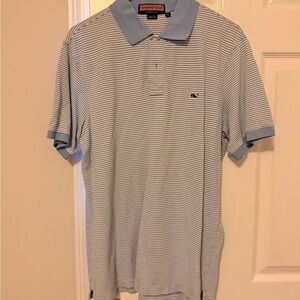 Vineyard Vines Light Blue Striped Polo Shirt
